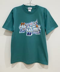 ペンギン王国コミュニティ半袖Tシャツ (teal blue)