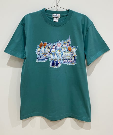 ペンギン王国コミュニティ半袖Tシャツ (teal blue)