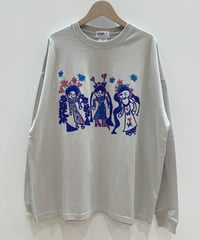 トリオ長袖オーバーサイズTシャツ (light grey)