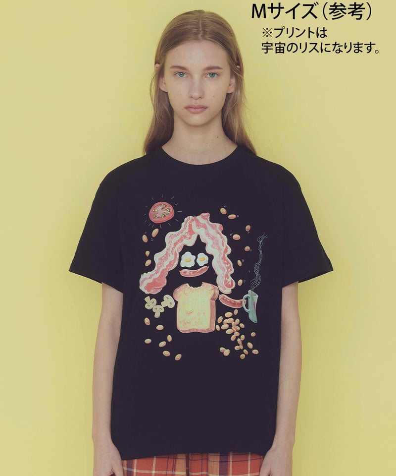 宇宙のリスTシャツ (charcoal) | migh-T by Kumiko Watari
