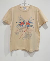 フラワースマイルTシャツ (ivory)
