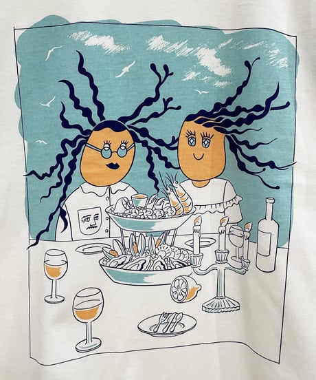Frutti di Mare 半袖Tシャツ (white)
