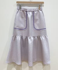グロッシージャガードラインスカート (lavender)