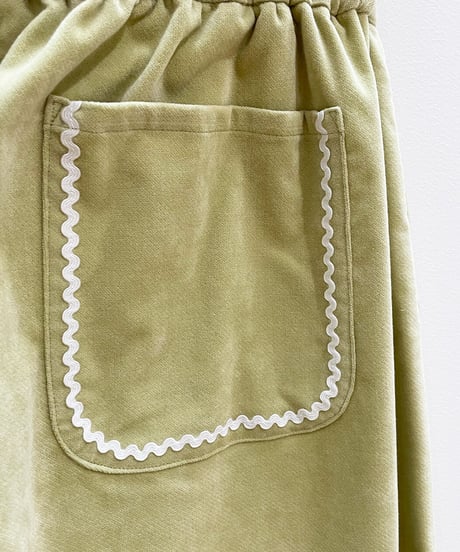 <SAMPLE SALE> 別珍ワイドパンツ (light green)