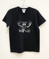 バタフライガールのTシャツ (black)