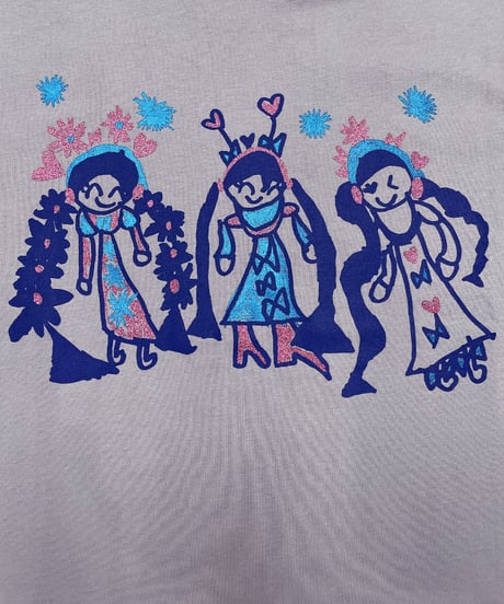 トリオ半袖オーバーサイズTシャツ (mauve)