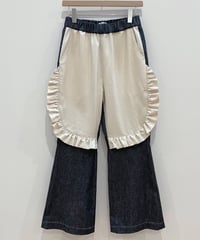 エプロンデニムパンツ (charcoal)