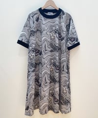 マーブルグランドキャニオンカットソーワンピース (grey)