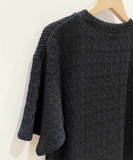 マーメイドシェル刺繍Tシャツ (black)