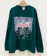 Frutti di Mare 長袖オーバーサイズTシャツ (dark green)