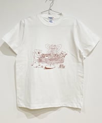 ティータイムのTシャツ (white)