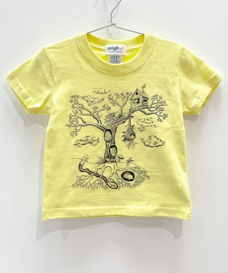 ツリーキッズTシャツ (light yellow)