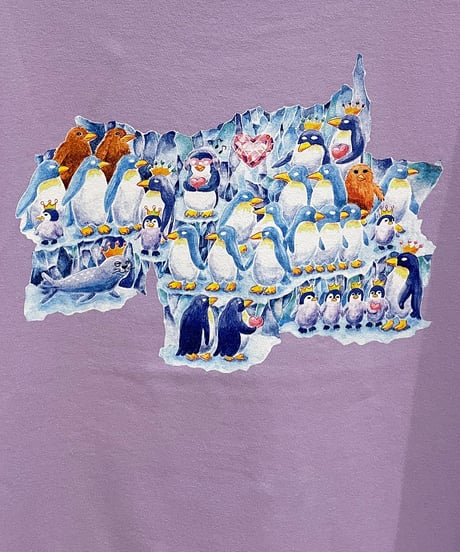 ペンギン王国コミュニティ半袖Tシャツ (lavender)