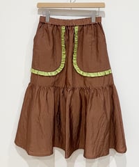 フリルポケットスカート (brown)