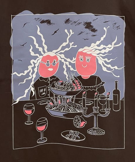 Frutti di Mare 半袖Tシャツ (dark brown)