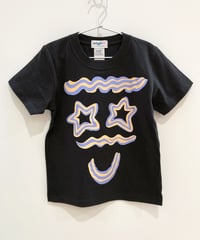 クリームフェイス のキッズTシャツ (charcoal)
