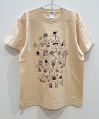 Cat Family Tree 半袖Tシャツ (ivory)