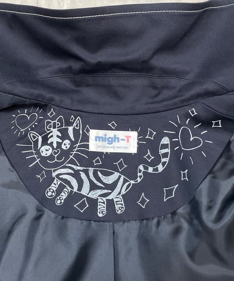 ネコ♡ベルトトレンチコート (navy)