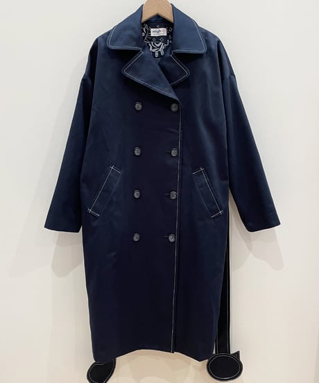 ネコ♡ベルトトレンチコート (navy)