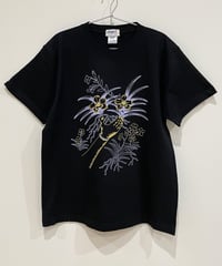 フラワースマイルTシャツ (black)