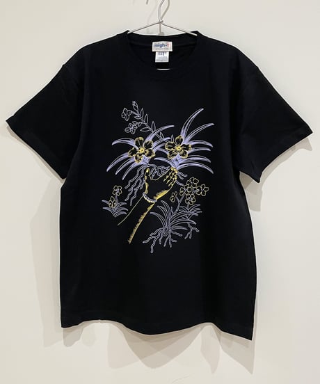 フラワースマイルTシャツ (black)