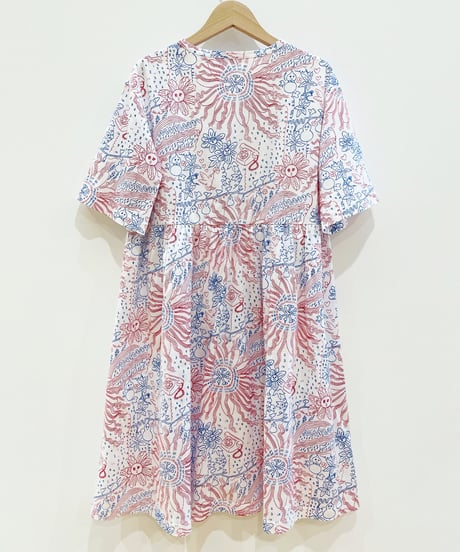<SAMPLE SALE> 時計草プリントカットソーワンピース