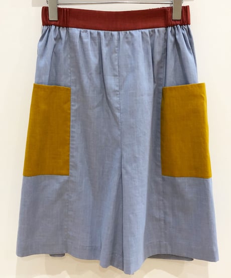 <SAMPLE SALE> カラーブロックショートパンツ (blue)