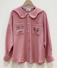 フェイス刺繍ブラウス (pink)