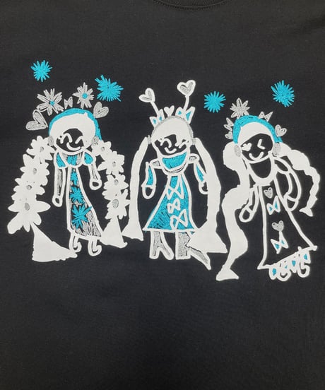 トリオ半袖オーバーサイズTシャツ (black)