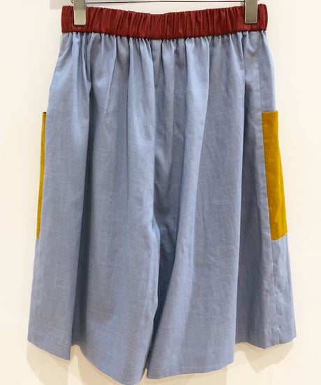 <SAMPLE SALE> カラーブロックショートパンツ (blue)