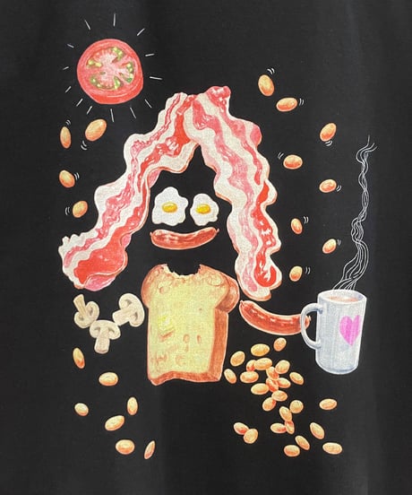 Ms. ブレックファストTシャツ (black)