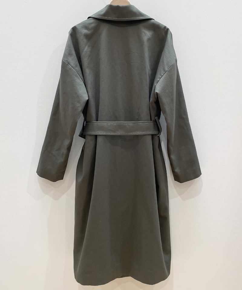 ネコ♡ベルトトレンチコート (dark olive) | migh-T by Kumiko W