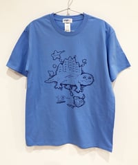 ディメトロドン大陸のTシャツ (blue)