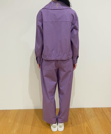 レインボーハート刺繍パンツ (purple)
