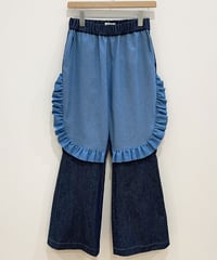 エプロンデニムパンツ (blue)