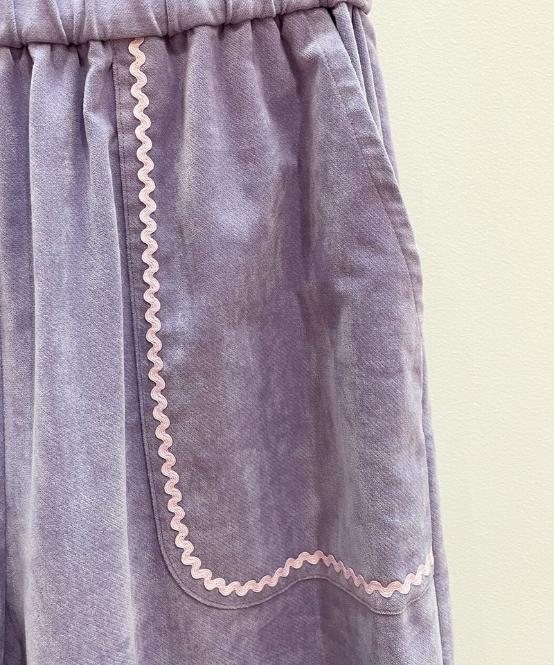 SAMPLE SALE> 別珍ワイドパンツ (lavender) | migh-T by K