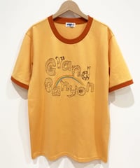 グランドキャニオンの生き物メンズスタイルTシャツ (peach yellow)