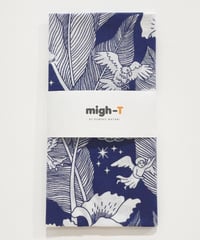 カンナの花の手ぬぐい (navy)