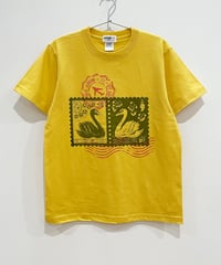 スワン切手のTシャツ (yellow)