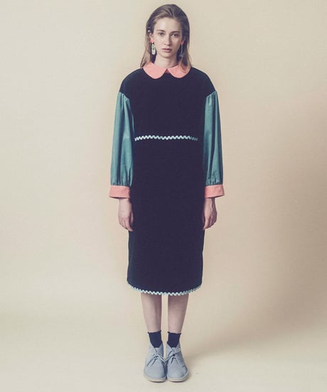 シャツコールワンピース (black)