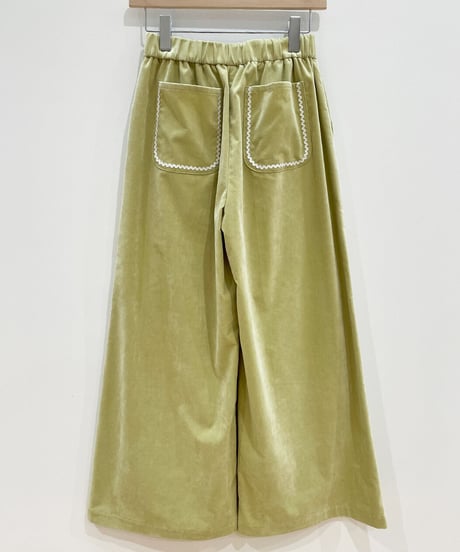 <SAMPLE SALE> 別珍ワイドパンツ (light green)