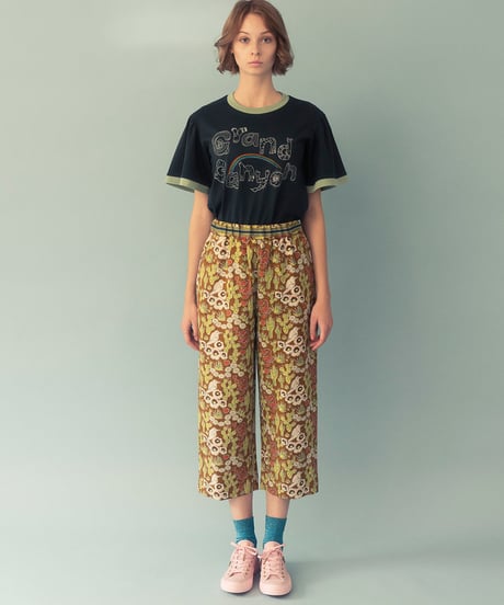 グランドキャニオンの生き物ロゴ刺繍Tシャツ (dark green)