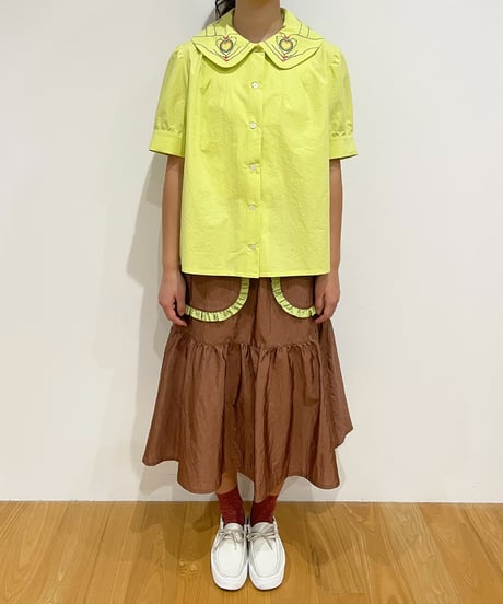 フリルポケットスカート (brown)