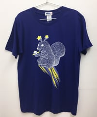 宇宙のリスTシャツ (ultramarine)