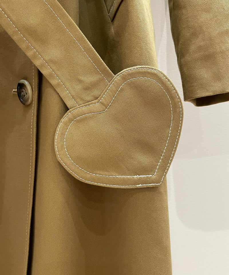 ネコ♡ベルトトレンチコート (khaki) | migh-T by Kumiko Watari ネコ♡ベルトトレンチコート (khaki) | migh-T by Kumiko Watari