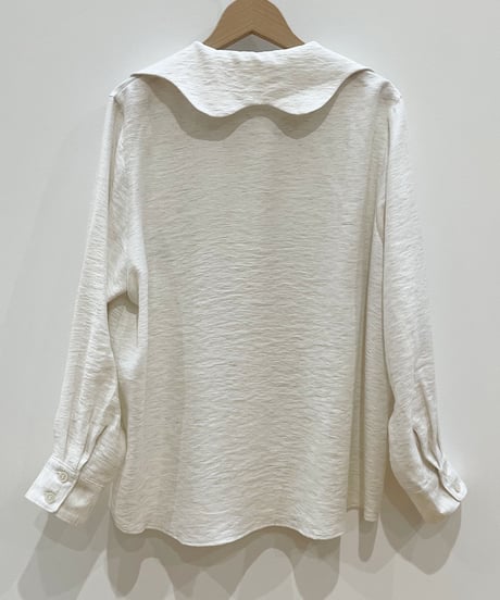 フェイス刺繍ブラウス (white)