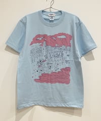 海辺の遊園地Tシャツ (light blue)