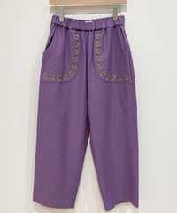 レインボーハート刺繍パンツ (purple)