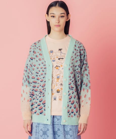 Cat Family Tree 長袖Tシャツ (pink)