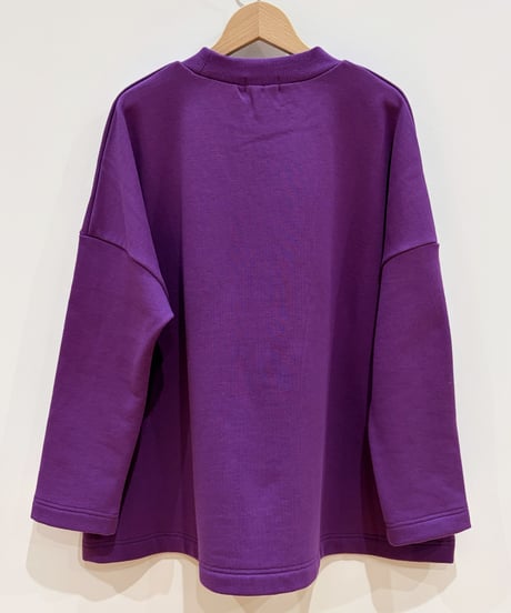 スズラン刺繍スウェットチュニック (purple)（先行予約）